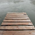 Old jetty at the Kwai river Royalty Free Stock Photo