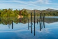 Reflections of Pillars of Derwentwater, Keswick, Lake District, England Royalty Free Stock Photo