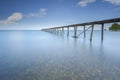 Old jetty view open sea, Lahad Datu Sabah Royalty Free Stock Photo