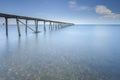 Old jetty view open sea, Lahad Datu Sabah Royalty Free Stock Photo