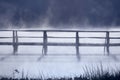 Old jetty walkway in morning Royalty Free Stock Photo