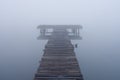 Old jetty walkway pier in morning Royalty Free Stock Photo