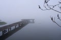 Old jetty walkway pier in morning Royalty Free Stock Photo