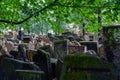 Old Jewish Cemetery Prague in Czech Republic. Royalty Free Stock Photo