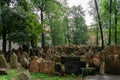 Old Jewish Cemetery Prague in Czech Republic. Royalty Free Stock Photo