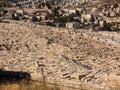 Old jewish graves on the mount of olives in Jerusalem,
