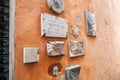 Old Jewish symbols in ghetto of Rome Royalty Free Stock Photo