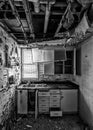 Kitchen in abandoned building