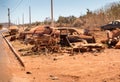 Old Junk Cars left on the side of the Road to deteriorate