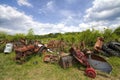 Old Junkyard Farm Tractor Body Parts Royalty Free Stock Photo