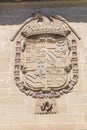 Old justice house and jail facade detail, now City Hall, Baeza, Royalty Free Stock Photo