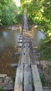 An old Kentucky Swinging Bridge Royalty Free Stock Photo