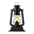 Old kerosene lamp. eps10