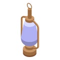 Old kerosene lamp icon isometric vector. Fire lantern Royalty Free Stock Photo