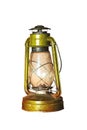 Old kerosene lamp isolated on white Royalty Free Stock Photo