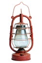 Old kerosene lamp isolated on white background Royalty Free Stock Photo