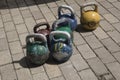 Old Kettle bells used for crossfit training