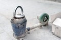 Old kettle on the Chinese street. Royalty Free Stock Photo