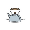 Old kettle line icon