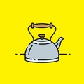Old kettle line icon