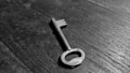 Old key black and white Royalty Free Stock Photo