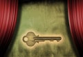 Old key on grunge background Royalty Free Stock Photo