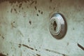 Old key hole of steel cabinet Royalty Free Stock Photo