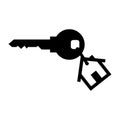 Old key home silhouette set on white background Royalty Free Stock Photo