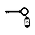 Old key home silhouette set on white background Royalty Free Stock Photo