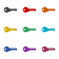 Old key icon color set Royalty Free Stock Photo