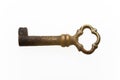 Old key isolated on white background Royalty Free Stock Photo