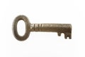 Old key isolated on white background Royalty Free Stock Photo