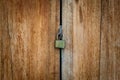 Old Key Lock on Close Wood Door Royalty Free Stock Photo