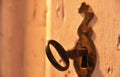 Old key in a lock Royalty Free Stock Photo