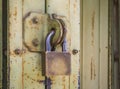 Old key locked Royalty Free Stock Photo