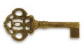 Old key with shadow Royalty Free Stock Photo