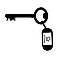 Old key silhouette set on white background Royalty Free Stock Photo