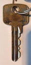 Old key on steel ring