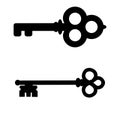 Old key vector icon. antiques illustration symbol or sign. Royalty Free Stock Photo