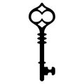 Old key vector icon design. Real estate flat icon. Royalty Free Stock Photo