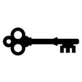 Old key vector icon Royalty Free Stock Photo