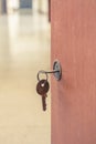 Old keyhole with key Royalty Free Stock Photo