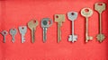 Old keys from the door Royalty Free Stock Photo