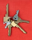 Old keys from the door Royalty Free Stock Photo