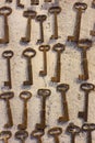 Old keys in Junk shop Royalty Free Stock Photo