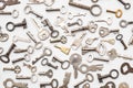 Old keys - small retro key collection Royalty Free Stock Photo