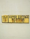 Old Kipper Cottage sign Royalty Free Stock Photo