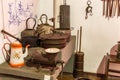 Old kitchen. Colonial famlily museum