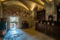 Old kitchen with copper pans in Chenonceau castle