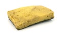 Old kitchen sponge on white background. Royalty Free Stock Photo